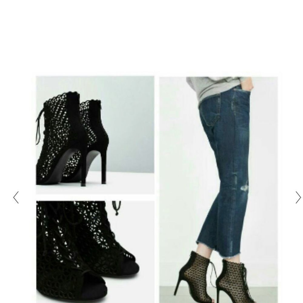 ZARA BASIC COLLECTION NWT OPEN TOE LACE UP SANDAL… - image 1